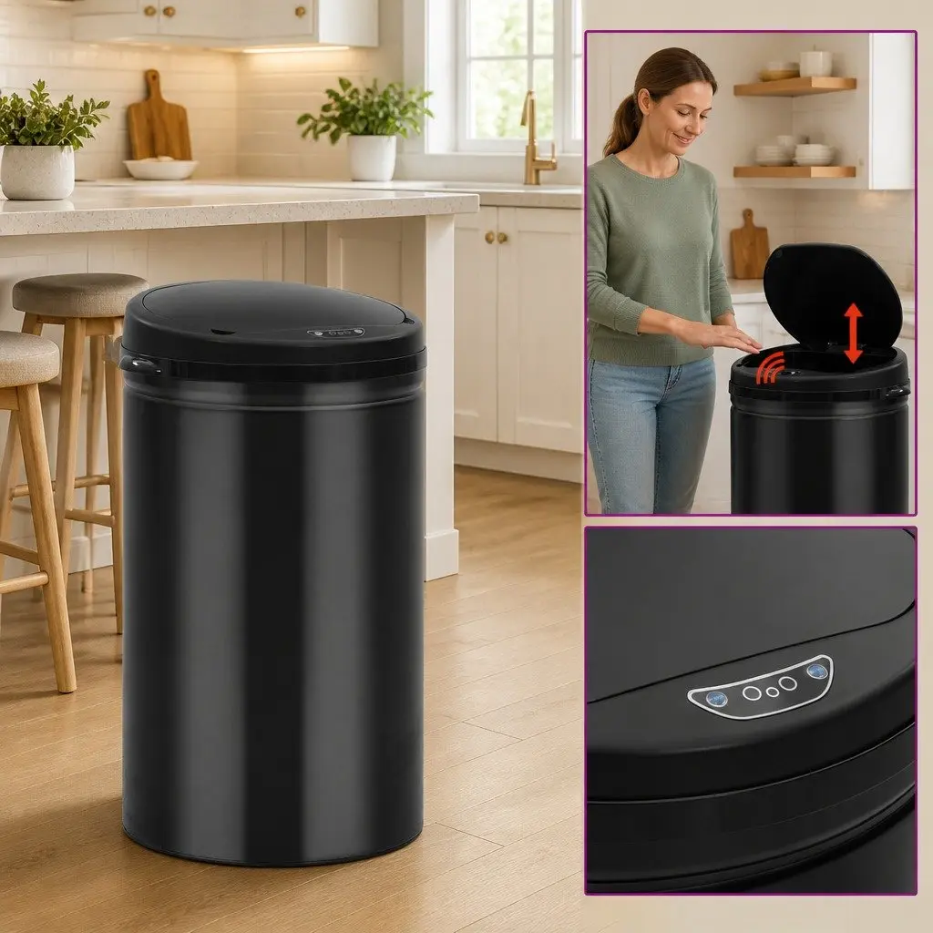 30L Touch Free Trash Can with Sensor Lid