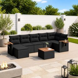 Premium 8 Piece Outdoor Garden Sofa Set with Cushions