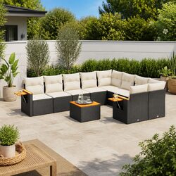 Premium 10 Piece Outdoor Patio Sofa Set with Cushions