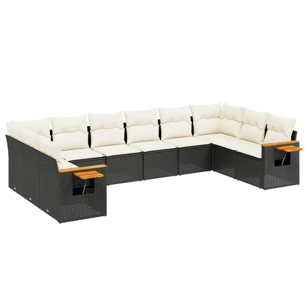 10-Piece Modular Garden Sofa Set with Cushions