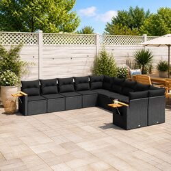 Stylish 10-Piece Modular Garden Sofa Set with Cushions