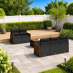 Premium 6-Piece Garden Sofa Set for Outdoor Relaxation