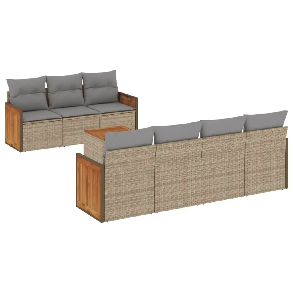 8 Piece Garden Sofa Set for Outdoor Use