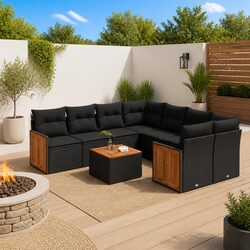 Premium 9-Piece Garden Sofa Set for Outdoor Relaxation