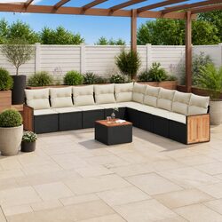 Durable 10 Piece Garden Sofa Set for Outdoor Spaces