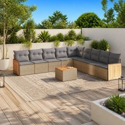 Quality Garden Sofa Set 10 Piece Modular Outdoor Furniture