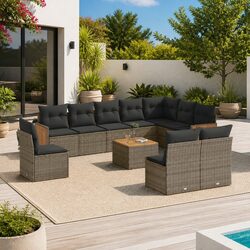 Exceptional 11-Piece Garden Sofa Set for Outdoors