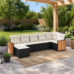 Sturdy 7 Piece Garden Sofa Set for Outdoor Comfort