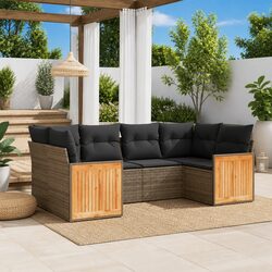 Durable 6-Piece Garden Sofa Set for Outdoor Relaxation