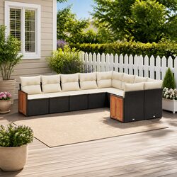 High-Quality 9-Piece Outdoor Sofa Set with Cushions