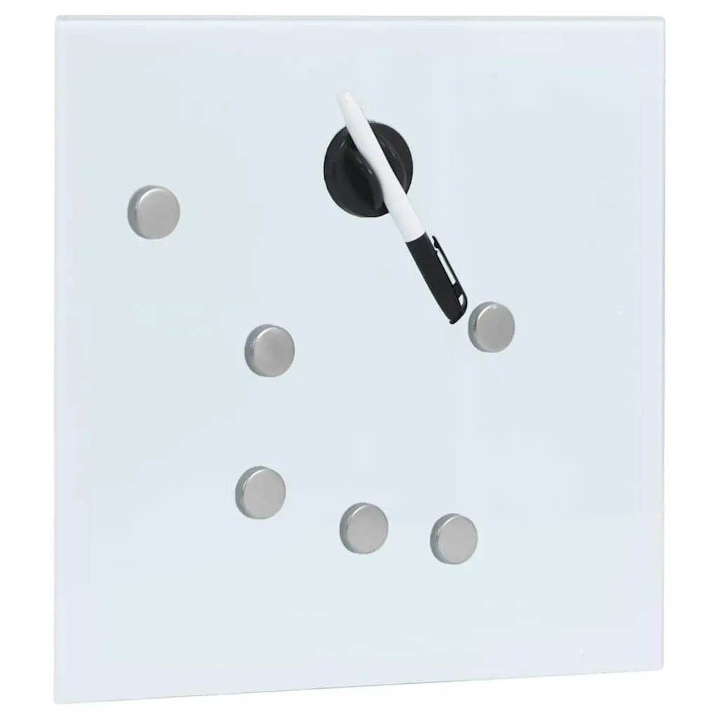 Key Box Powder-coated Steel 35x35cm White Magnetic Board Home Office Storage Organizer