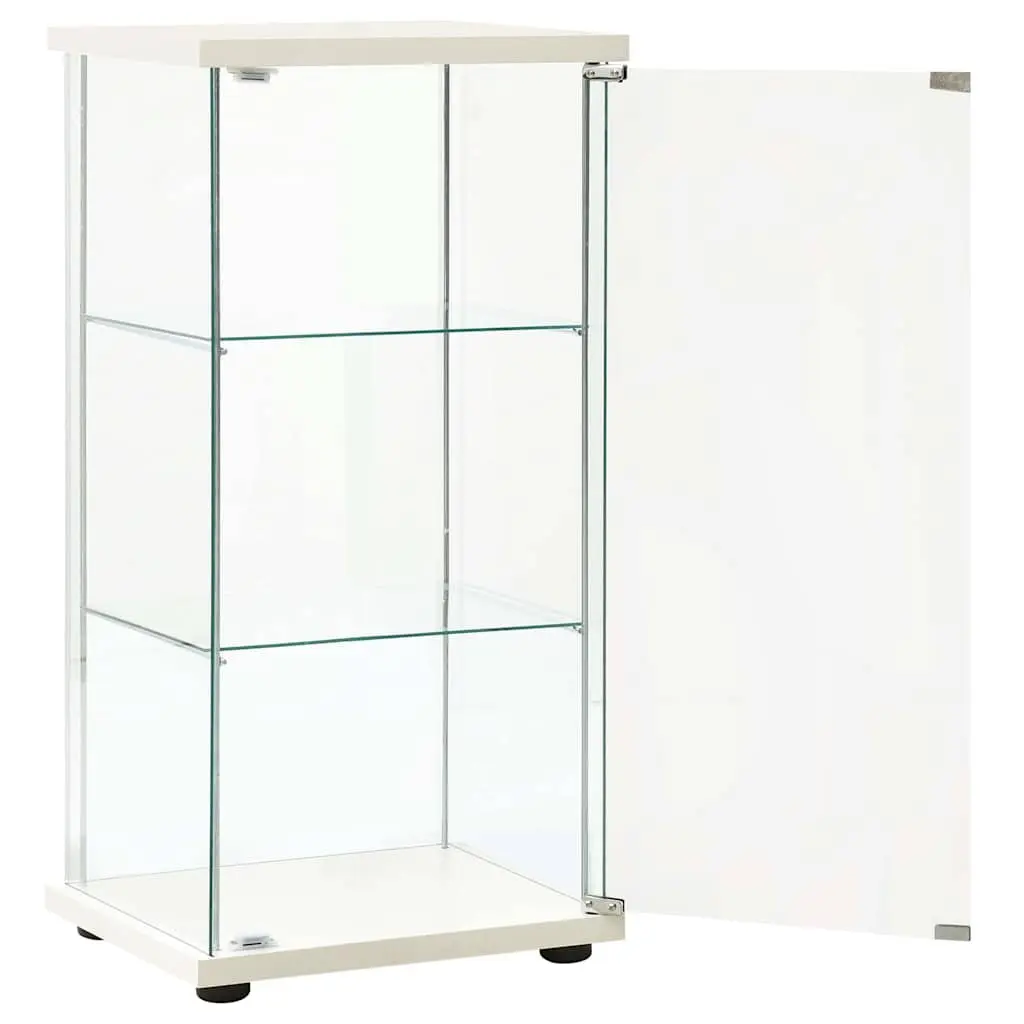 Storage Cabinet with Tempered Glass Shelves
