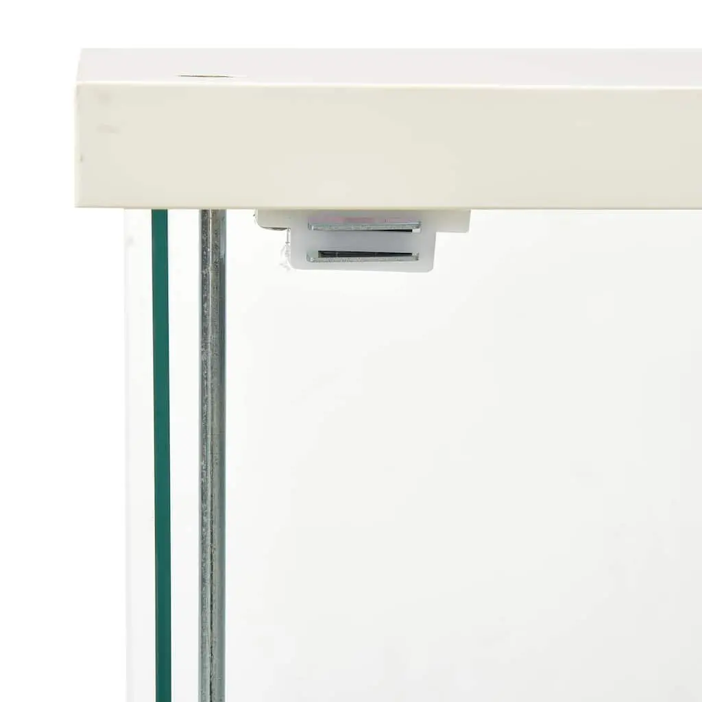 Storage Cabinet with Tempered Glass Shelves