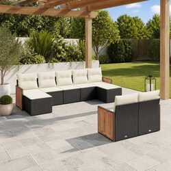 9-Piece Outdoor Garden Sofa Set with Cushions