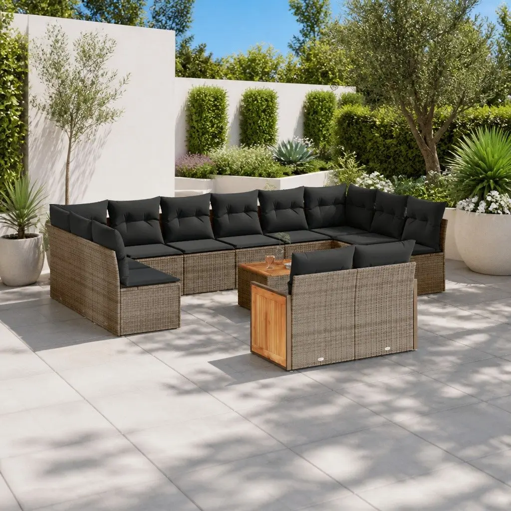 13 Piece Outdoor Garden Sofa Set in Grey