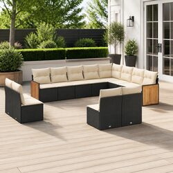 Durable 12 Piece Garden Sofa Set with Cushions