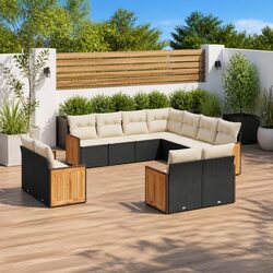 Durable Garden Sofa Set 11 Piece Outdoor Rattan Furniture