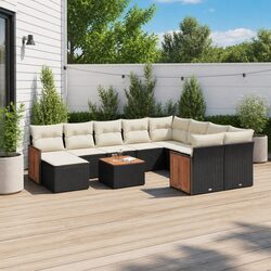 Premium 11-Piece Outdoor Garden Sofa Set with Rattan