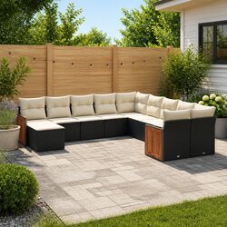 Premium Modular 11 Piece Outdoor Sofa Set in Black