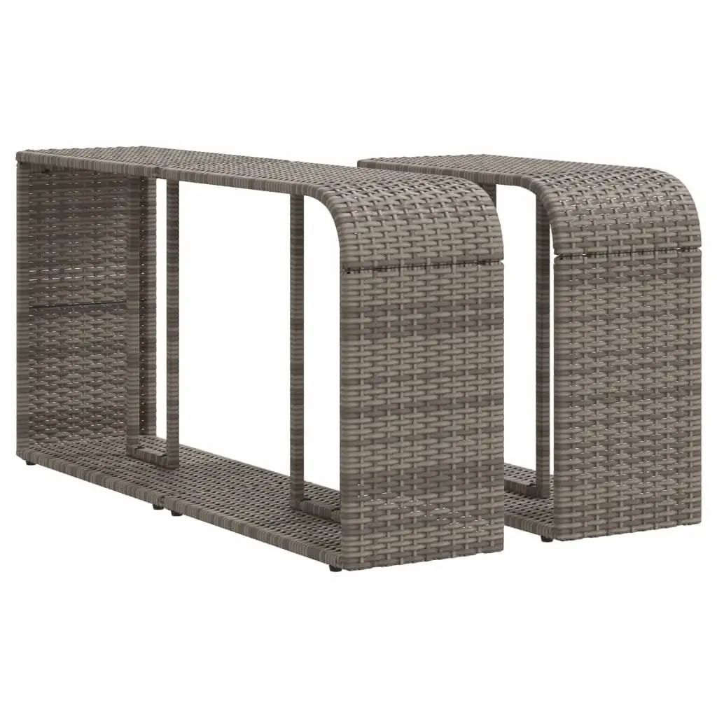 10-Piece Grey Poly Rattan Outdoor Sofa Set