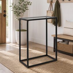 Stylish Console Table with Tempered Glass Top