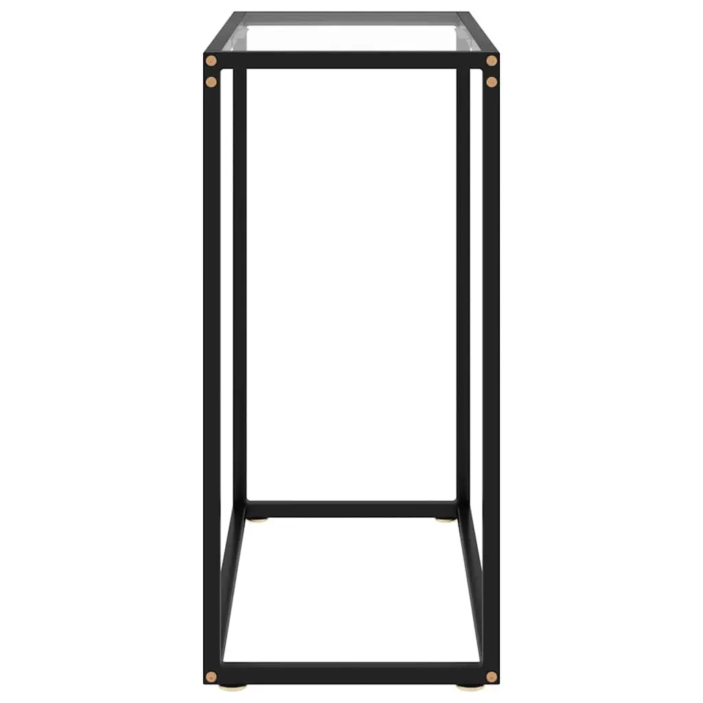 Console Table with Tempered Glass Top
