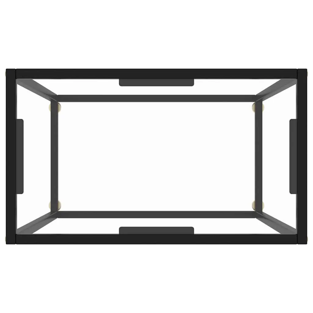 Console Table with Tempered Glass Top
