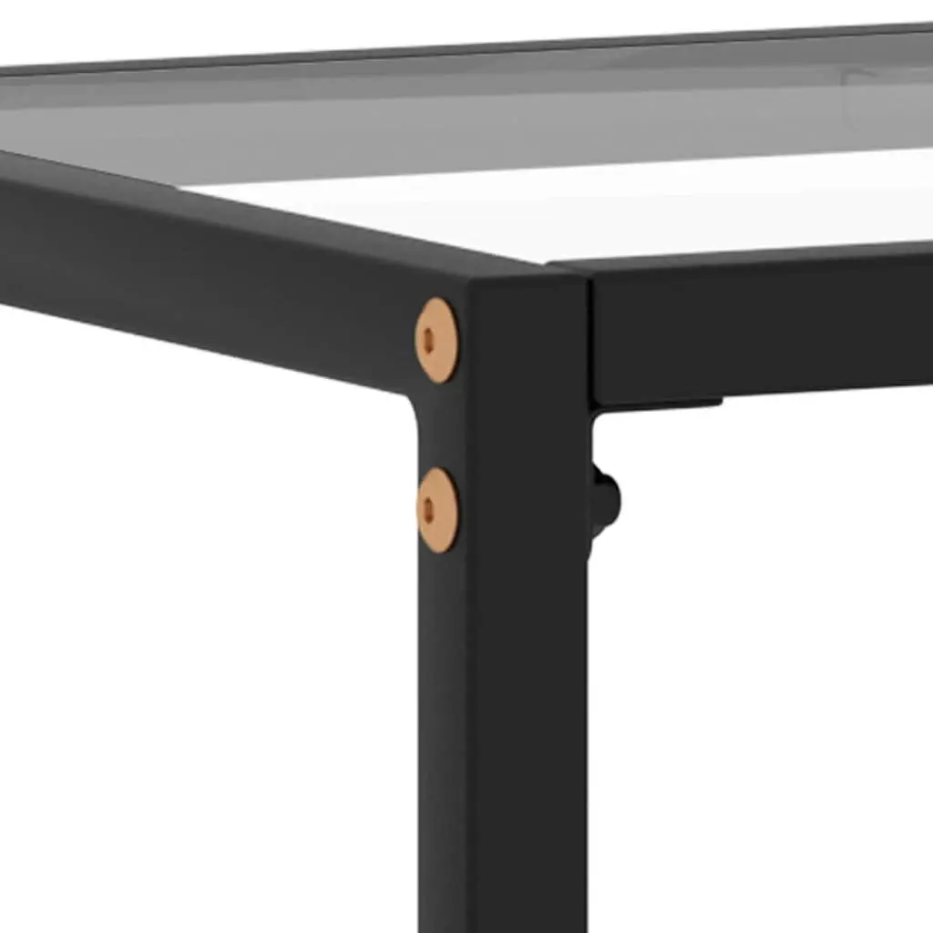 Console Table with Tempered Glass Top