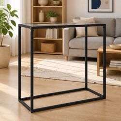 Modern Glass Console Table with Sturdy Frame