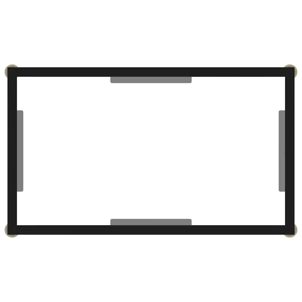 Tempered Glass Console Table with Storage Shelf