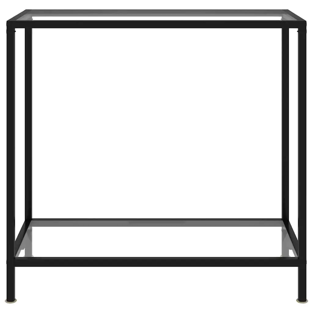 Console Table with Durable Tempered Glass Surface