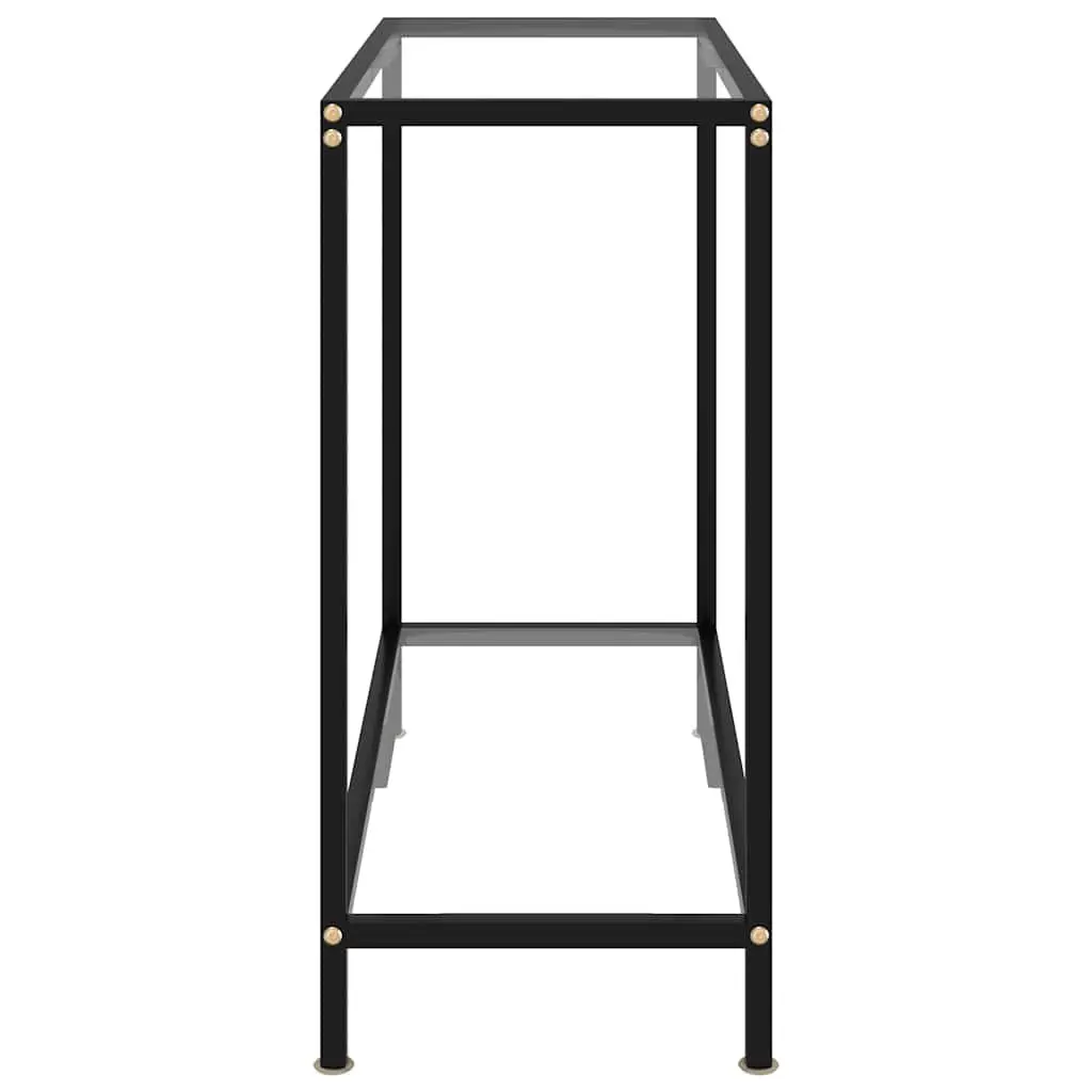 Console Table with Durable Tempered Glass Surface