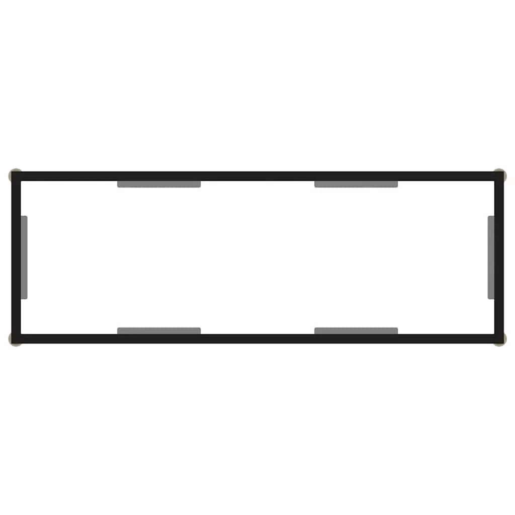 Tempered Glass Console Table with Storage Shelf