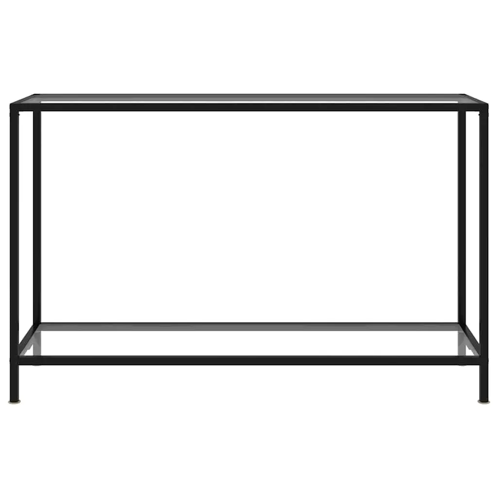 Tempered Glass Console Table with Shelf