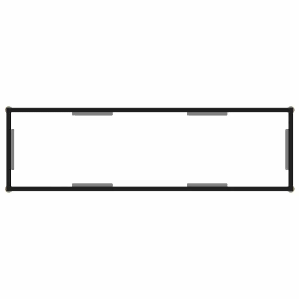Tempered Glass Console Table with Shelf
