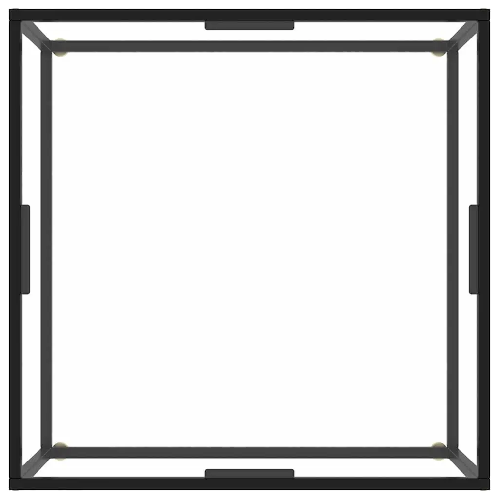 Black Coffee Table with Durable Glass Top