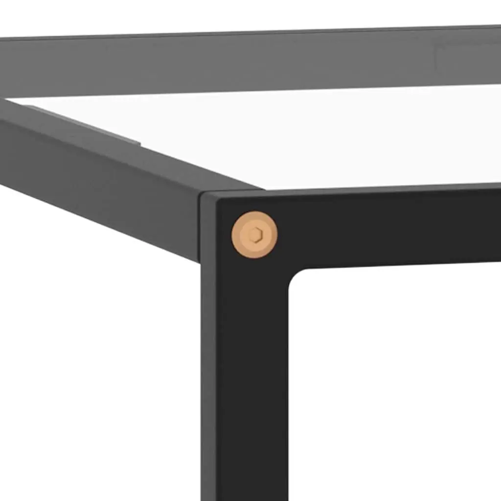 Black Coffee Table with Durable Glass Top