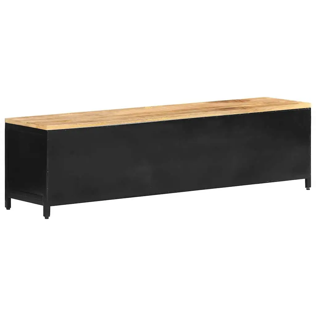 Industrial TV Cabinet with Solid Mango Wood