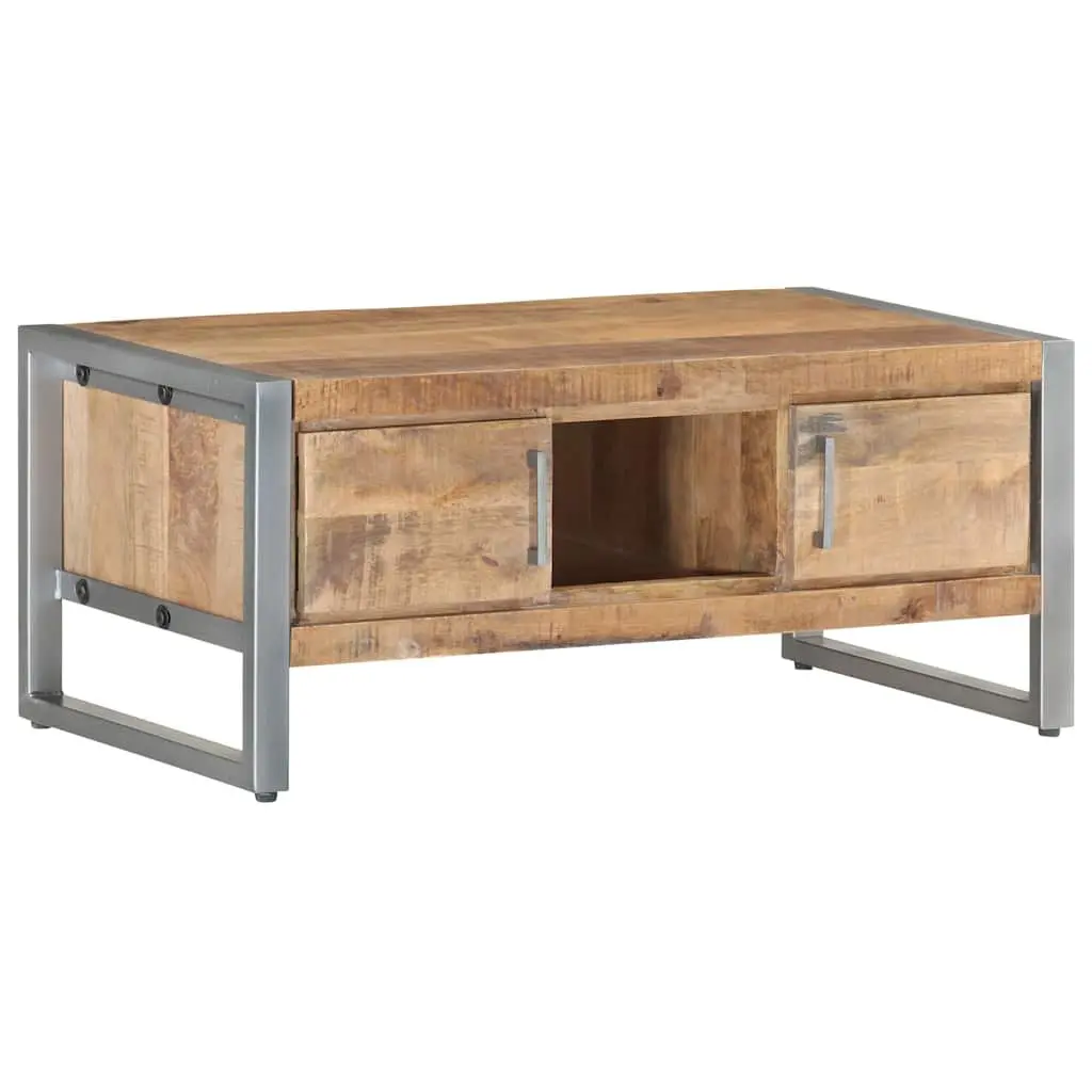 Industrial-Style Coffee Table with Storage 95x50x40 cm