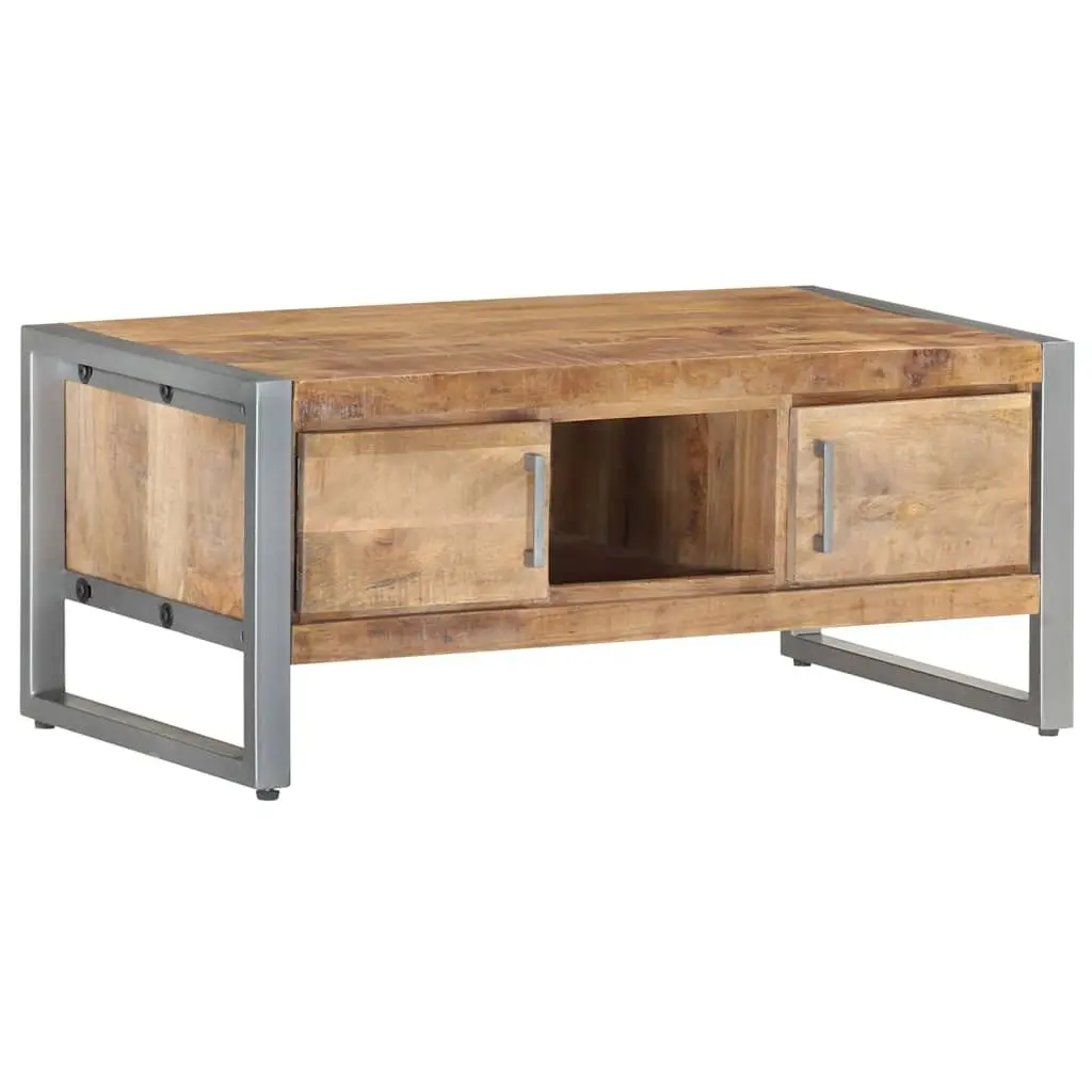 Industrial-Style Coffee Table with Storage 95x50x40 cm