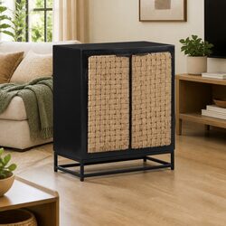 Industrial Solid Mango Wood Sideboard 60x35x70 cm