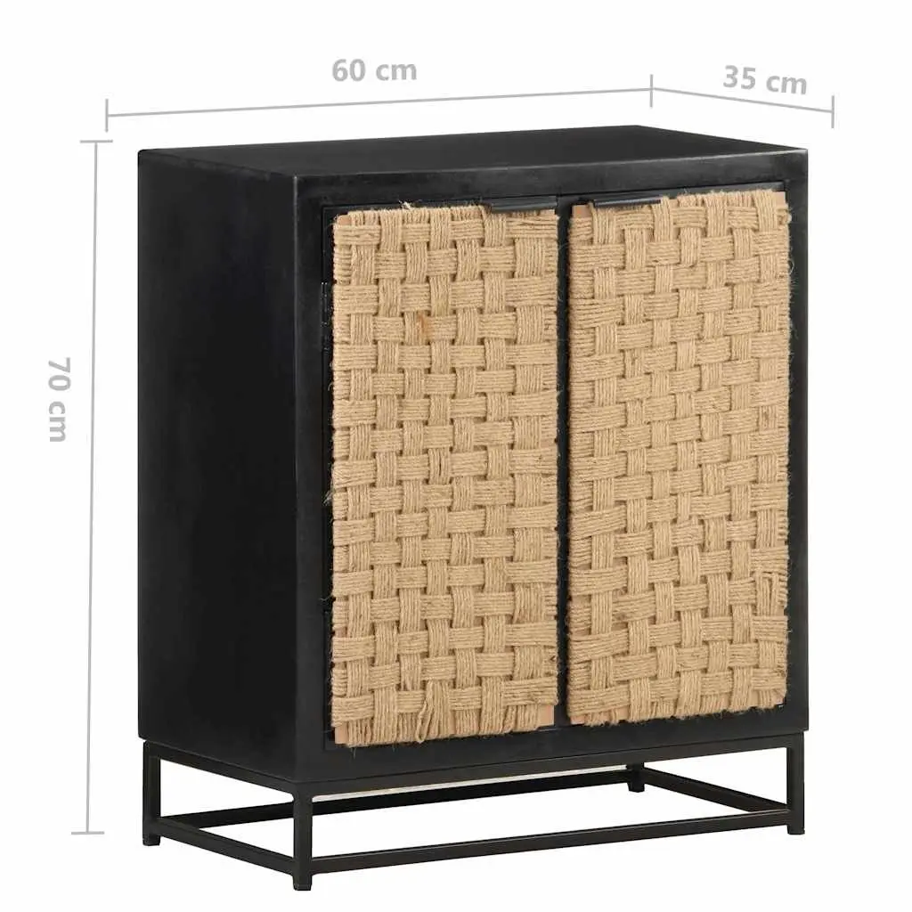 Industrial Solid Mango Wood Sideboard 60x35x70 cm