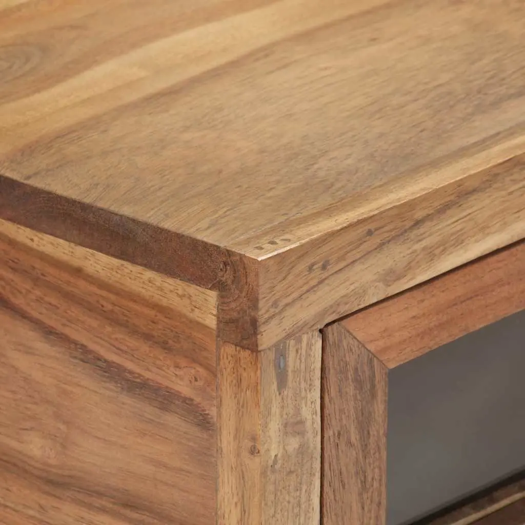 Solid Acacia Wood Console Table with Drawers 90x35x76 cm