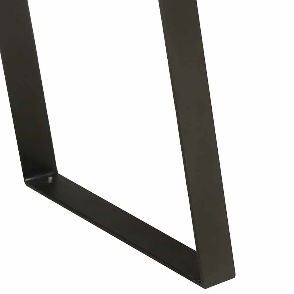 Solid Acacia Wood Console Table with Steel Frame