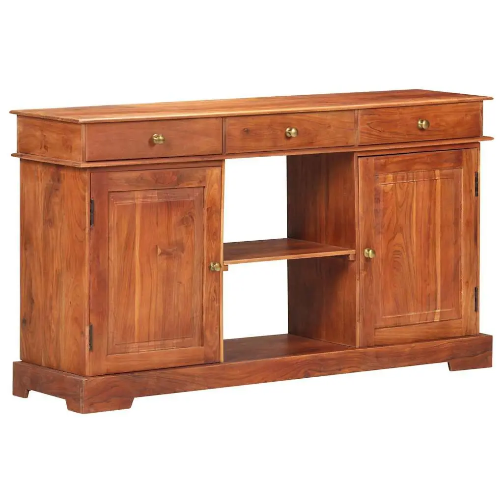 Solid Acacia Wood Sideboard 135x35x75cm