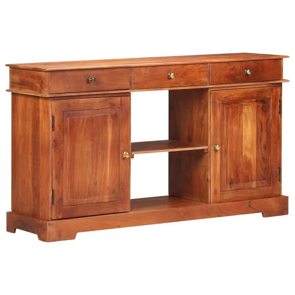 Solid Acacia Wood Sideboard 135x35x75cm