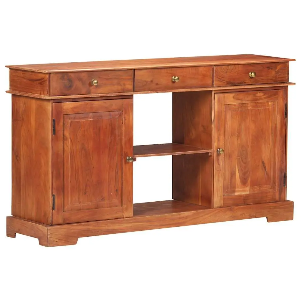 Solid Acacia Wood Sideboard 135x35x75cm