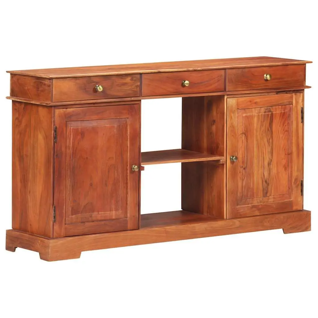 Solid Acacia Wood Sideboard 135x35x75cm
