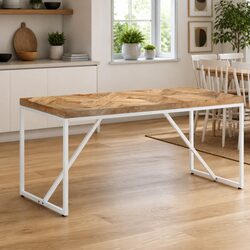 Solid Acacia and Mango Wood Dining Table 160x70x76cm