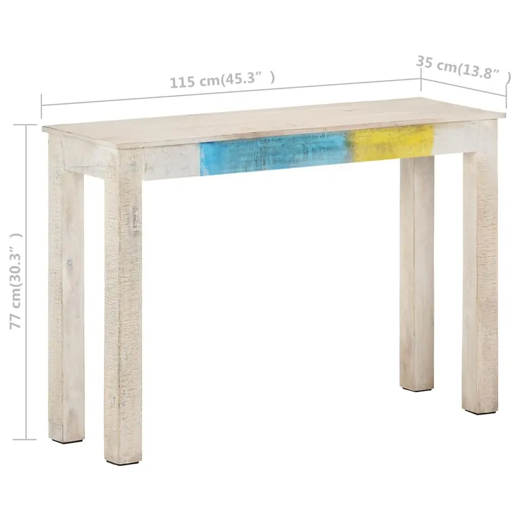 White Console Table 115x35x77cm for Accent Decor